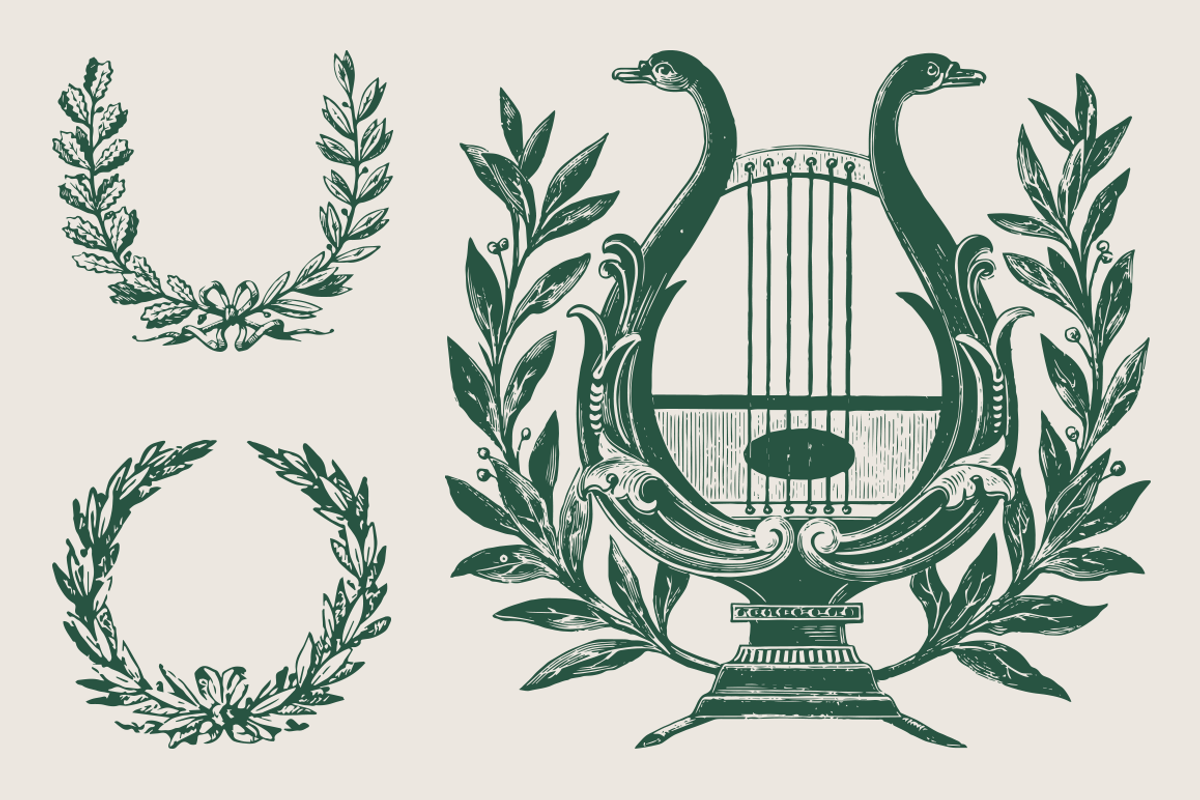 26 Old Laurels, a Decorative Illustration by MARTINI Type Designer (Photo 2 of 2)