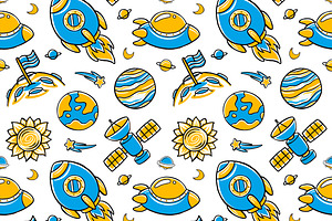 Space Seamless Pattern Pack