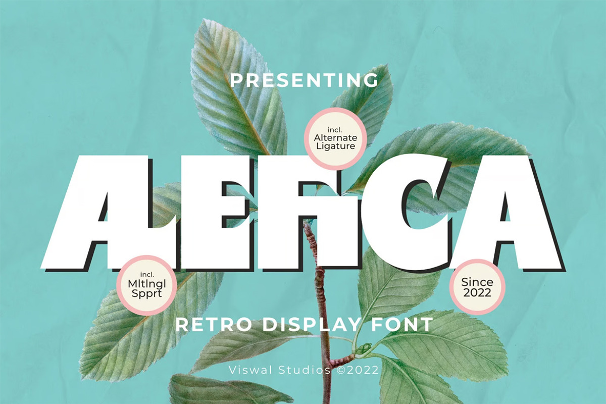 Alefica - Retro Font, a Sans Serif Font by Viswal Studio (Photo 1 of 6)