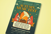 Green Autumn Music Fest Flyer, a Flyer Template by megarez (Thumbnail 2 of 3)
