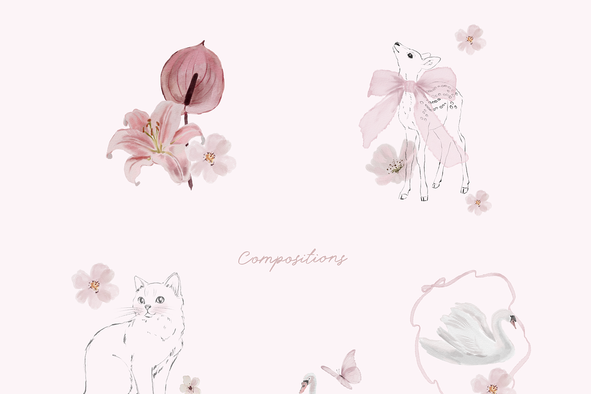 Soft pink vibe - hand-painted, an Object Graphic by Youksy (Photo 10 of 14)