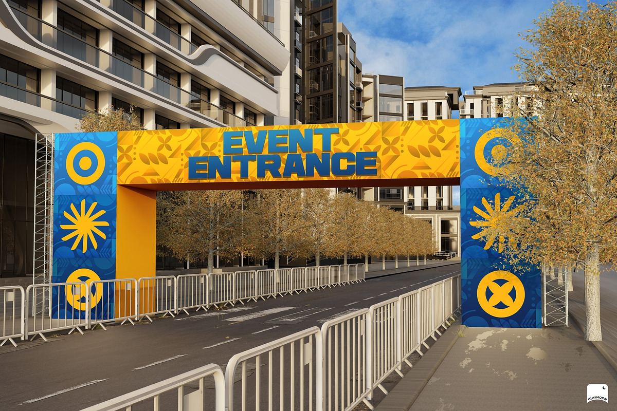 Arch Gate Event Mockup, an Advertising Mockup by Claymoon Lab (Photo 8 of 13)