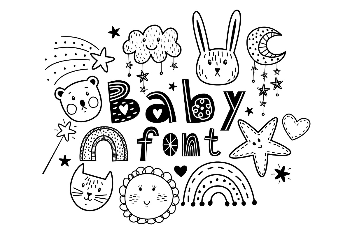 Baby cute font