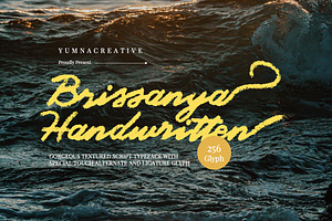 Brissanya - Textured Brush Font, a Handwritten Font by Dhabee
