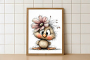 Whimsical Funny Spring Animals, an Animal Illustration by Watercolor design (Thumbnail 5 of 6)