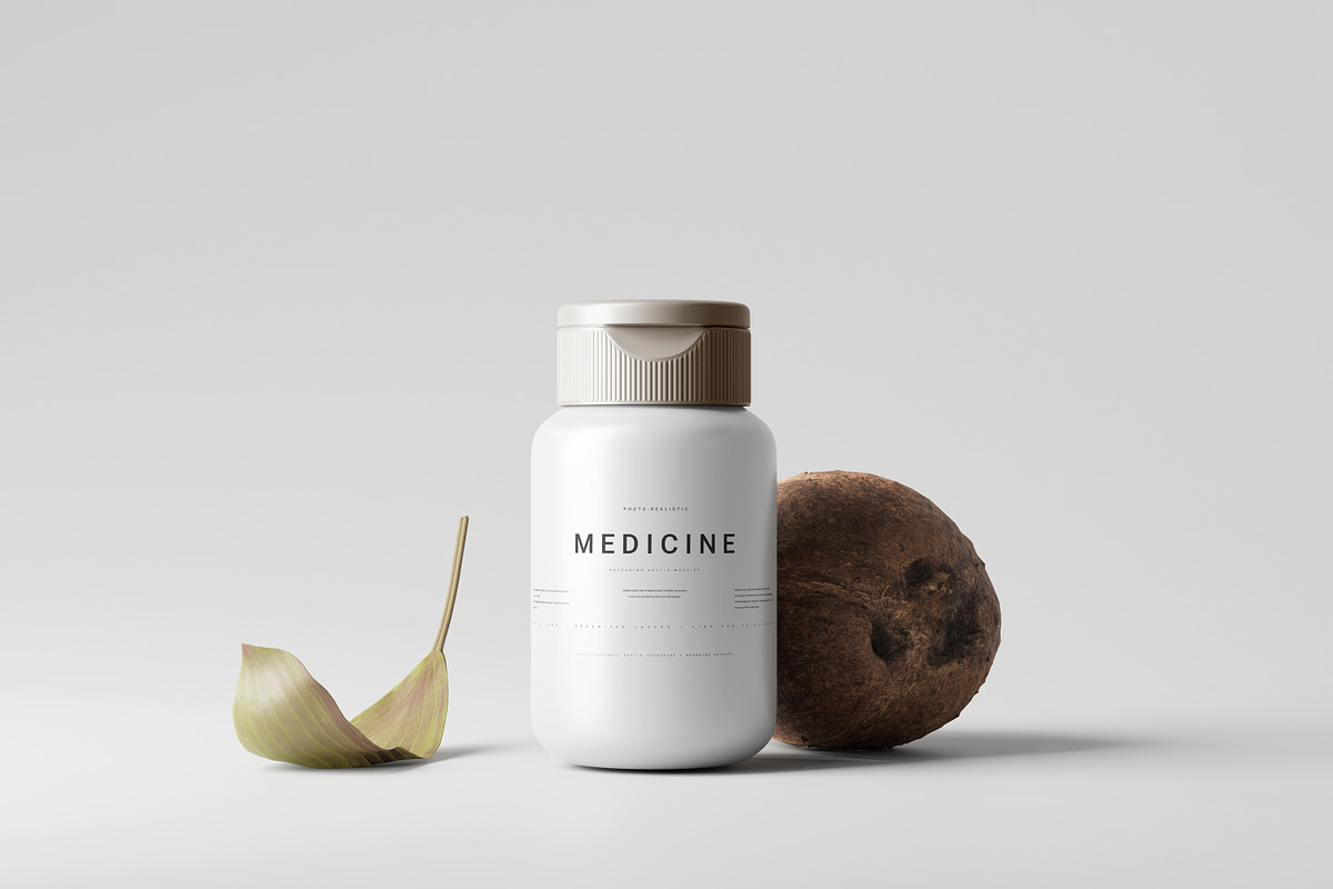 Plastic Medicine Bottle Mockup, a Cups & Container Mockup by pmvch (Photo 8 of 10)