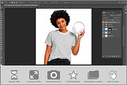 T-shirt Headphone Model PSD, a Shirt Mockup by Bruno's Shop (Thumbnail 2 of 3)