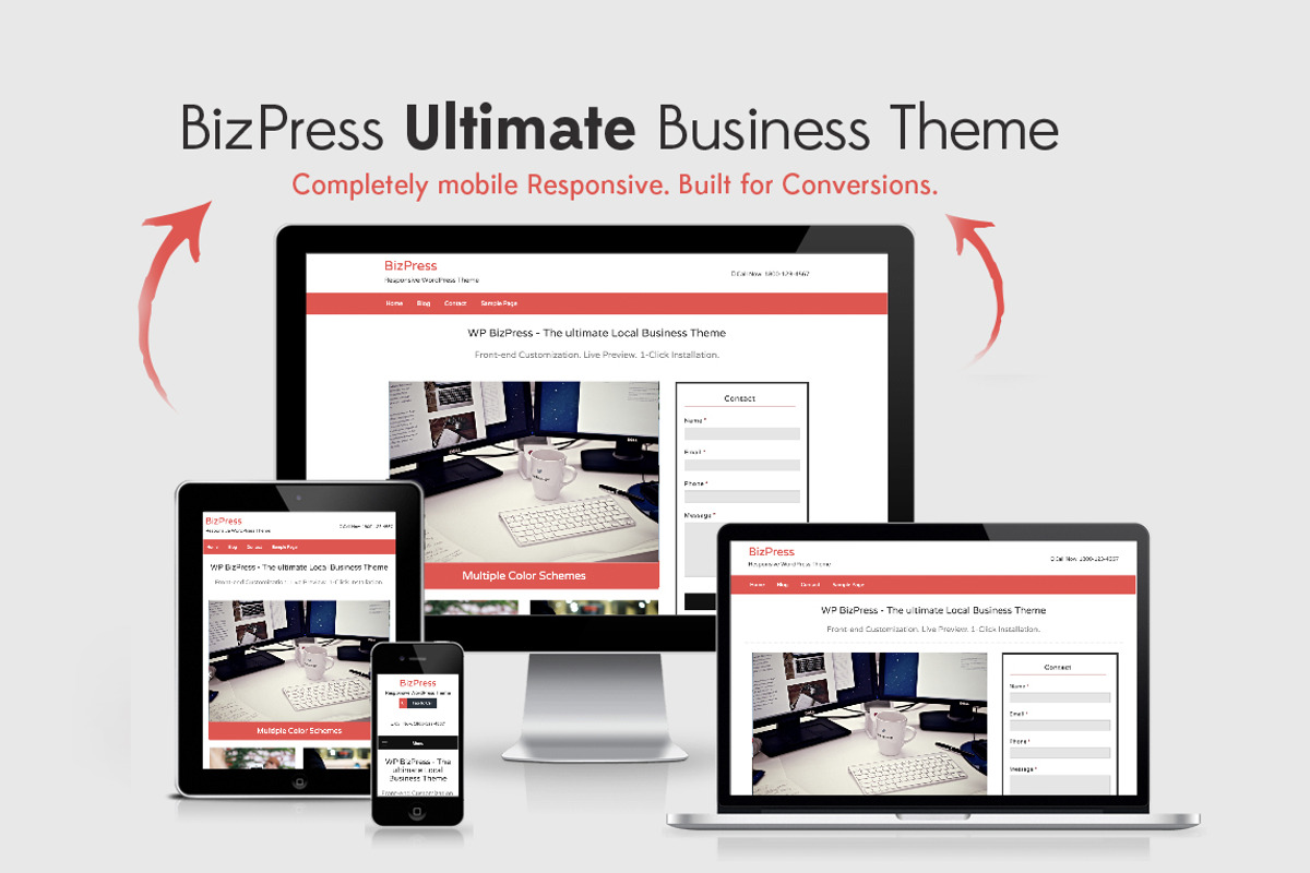 BizPress Local Business Theme, a WordPress Template by IdeaBox Themes (Photo 1 of 5)