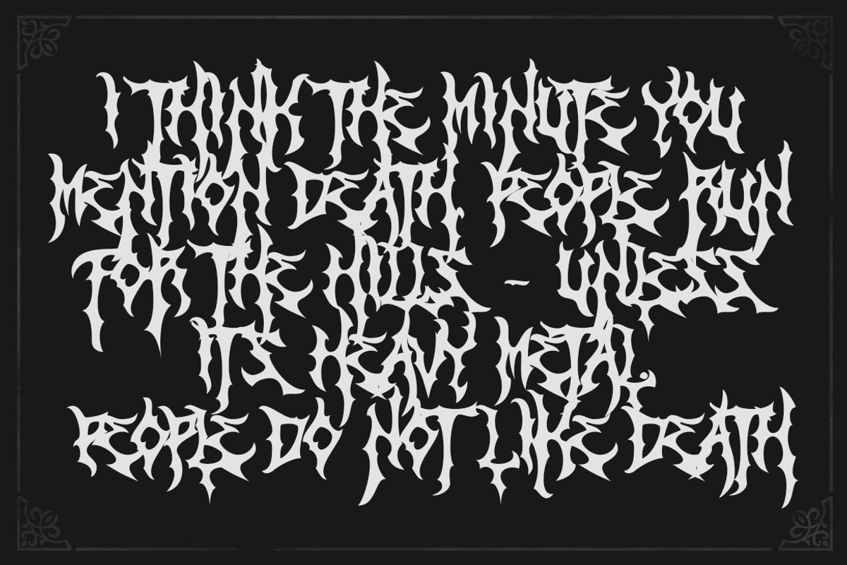 Zamruds Black Metal Font, a Blackletter Font by Blackmetalfont (Photo 4 of 8)