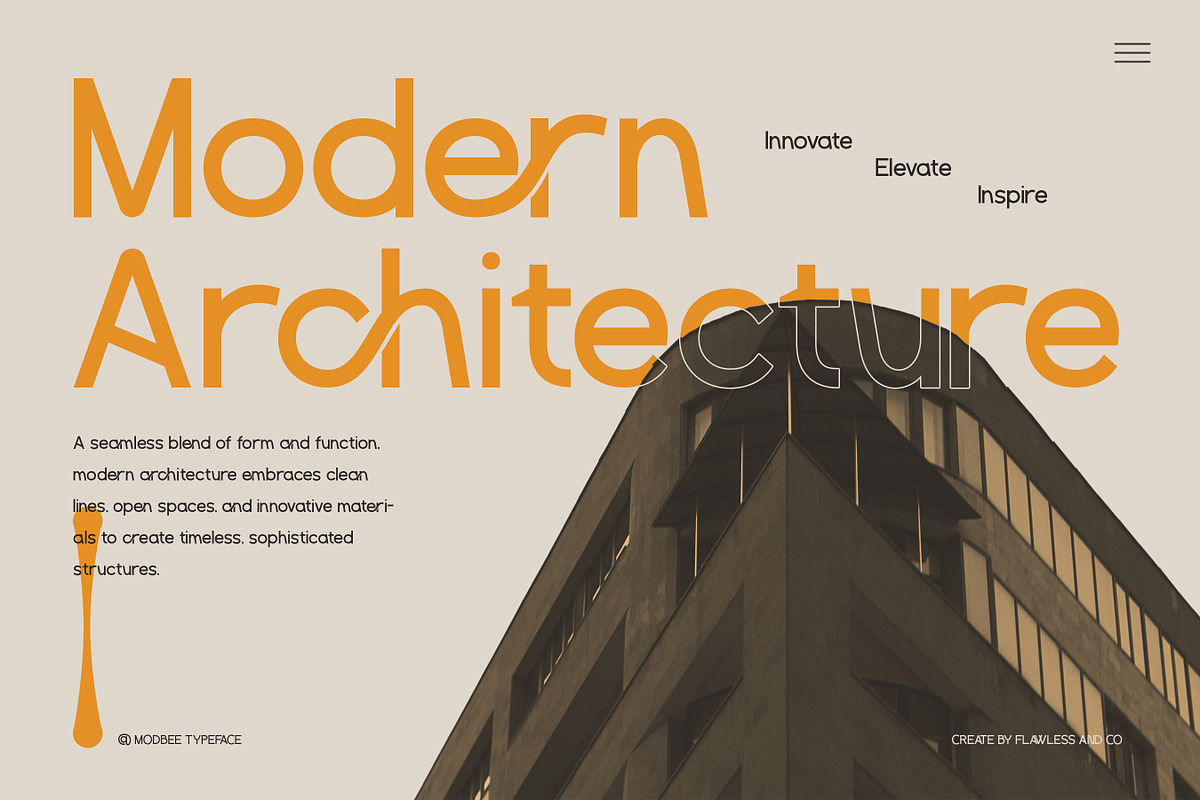 Modbee - Sans Serif Logo Font, a Sans Serif Font by Flawless And Co (Photo 3 of 10)