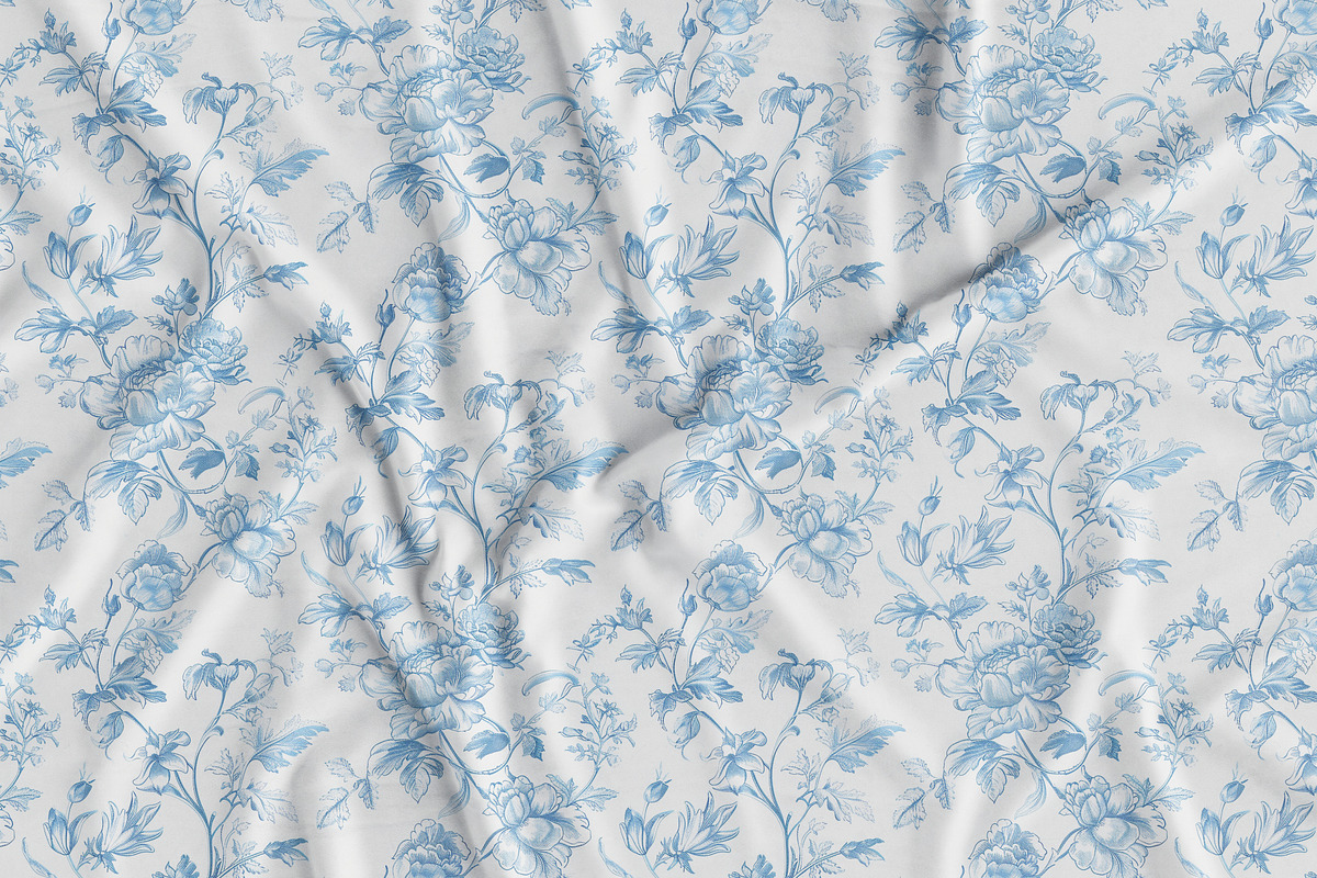 Floral Toile Print Design Patterns, a Pattern Graphic by Olya Creative (Photo 18 of 29)