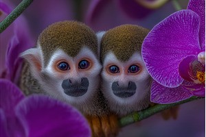 A cute, exotic rainforest primate, an Animal Photo by ZinetroN