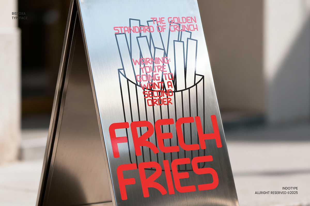 Bistoxa - Food Display Font, a Sans Serif Font by Indotype Foundry (Photo 10 of 10)