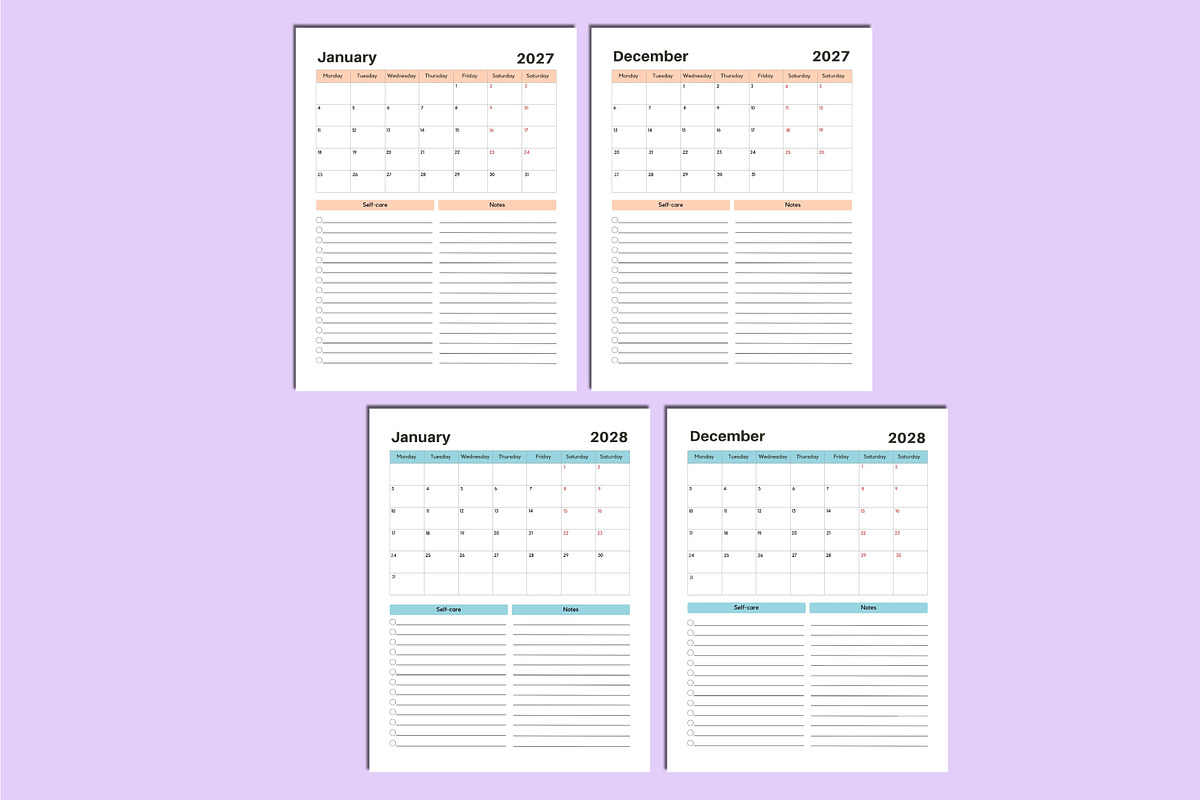 5 Year Monthly Planner 2024-2028 KDP, a Stationery Template by Shumaya (Photo 5 of 6)