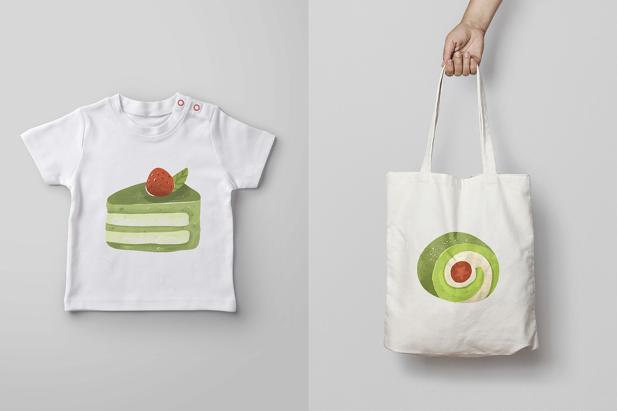 Matcha illustrations bundle, a Food Illustration by RizkaNurfazrina (Photo 3 of 7)
