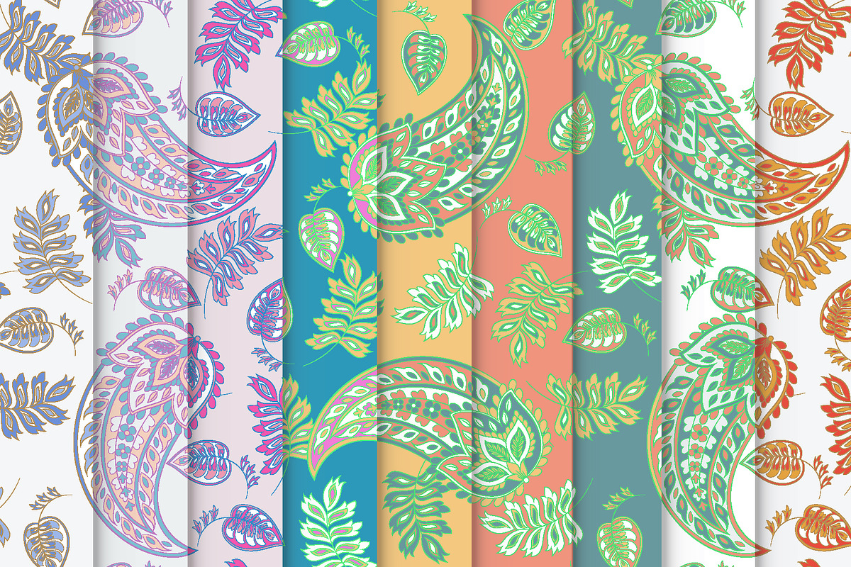 Summer patterns with paisley, a Pattern Graphic by antalogiya (Photo 1 of 10)