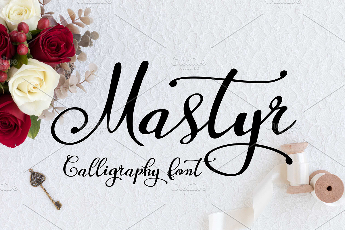 Mastyr, a Script Font by Digital Typeface Studio (Photo 1 of 6)