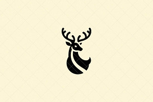 Minimalist Deer Emblem Wildlife, an Animal Illustration by Vectorium Studio