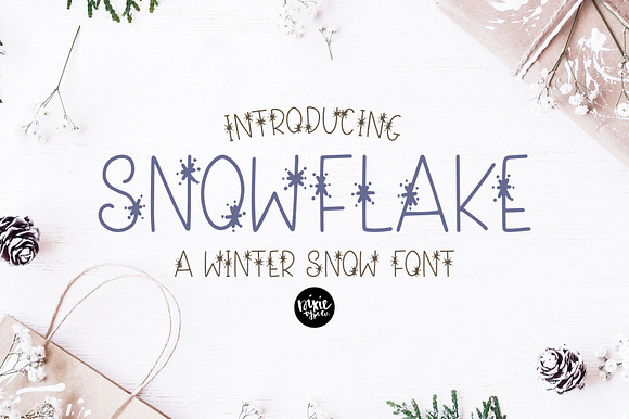 SNOWFLAKE a Winter Snow Font preview 5