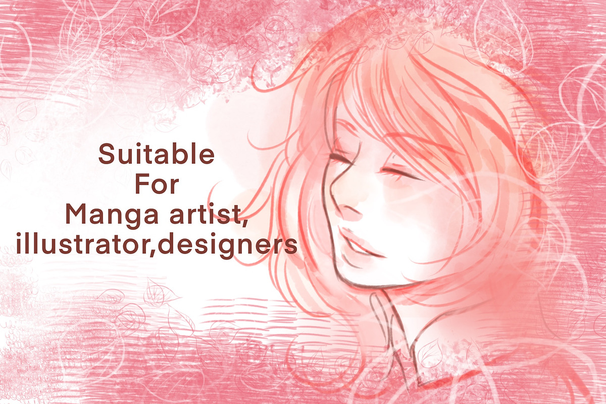 Manga sketch procreate brush, a Brush Add-On by Meisanmui (Photo 2 of 9)