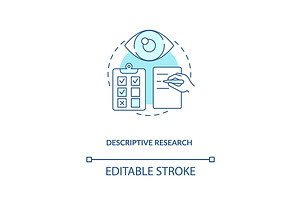 Descriptive Research Concept Icon