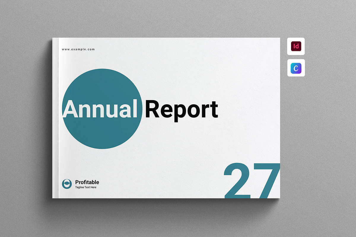 Annual Report Template Landscape, a Brochure Template by Work-Envance (Photo 1 of 12)