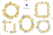 Watercolor lemon and blueberry, an Illustration by MariGraphic boutique (Thumbnail 7 of 13)