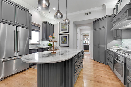 Gray and White Modern Kitchen, an Architecture Photo by Water Street Photography