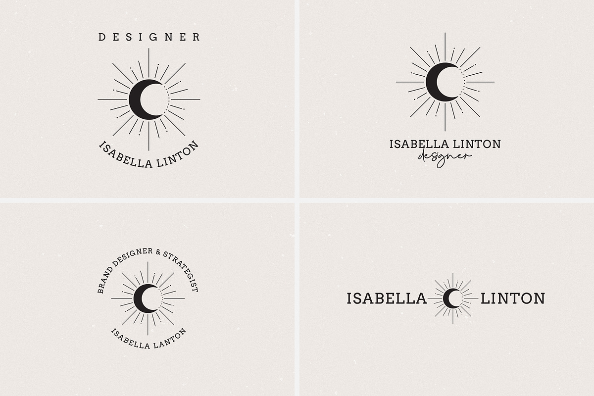 24 Celestial Logo Templates Pack, a Branding & Logo Template by amber&ink (Photo 8 of 14)