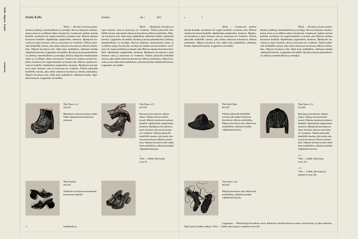 Magazine Lookbook Template InDesign, a Magazine Template by Studio Viita (Photo 6 of 10)