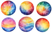 Rainbow Pastel Watercolor Circles, an Illustration by Designworld (Thumbnail 5 of 7)