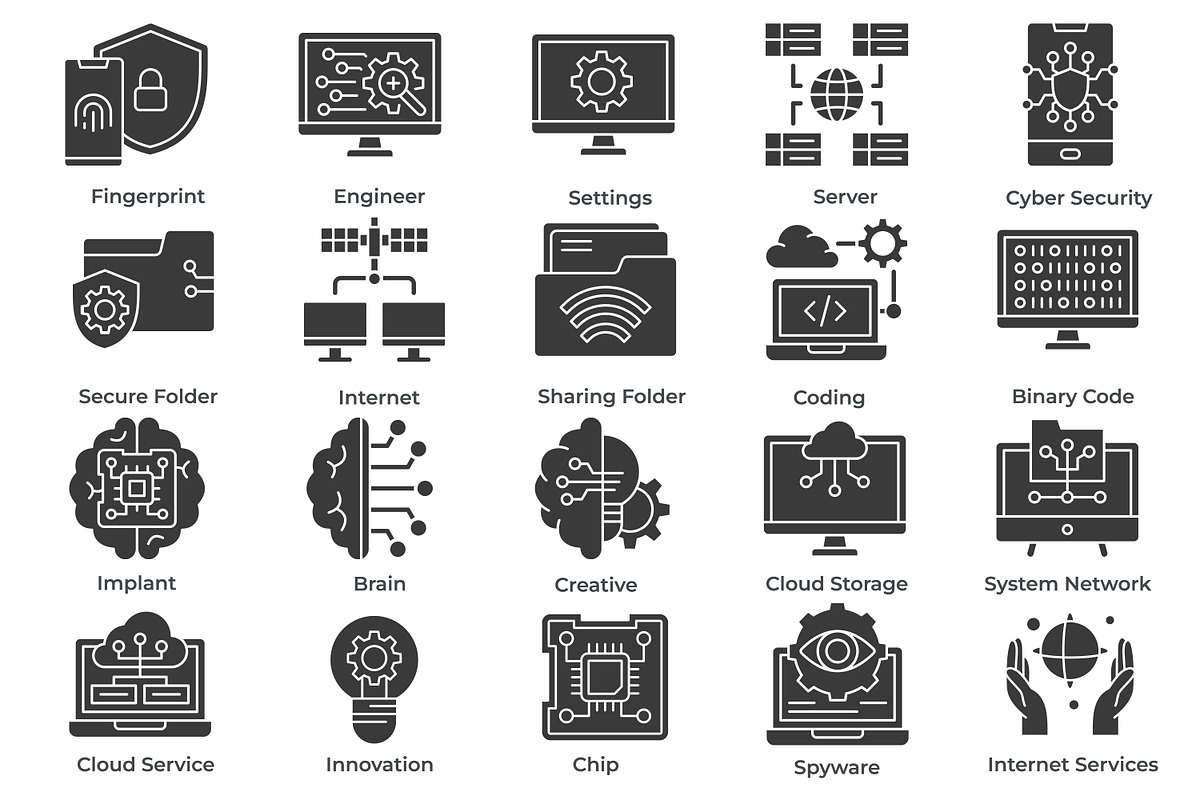 Technology and Digitalization Icons, an Icon by Tekuni (Photo 4 of 12)