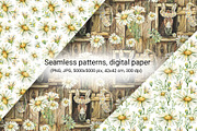 Donkey, farm animals, camomile, a Pattern Graphic by Artmanata (Thumbnail 5 of 10)