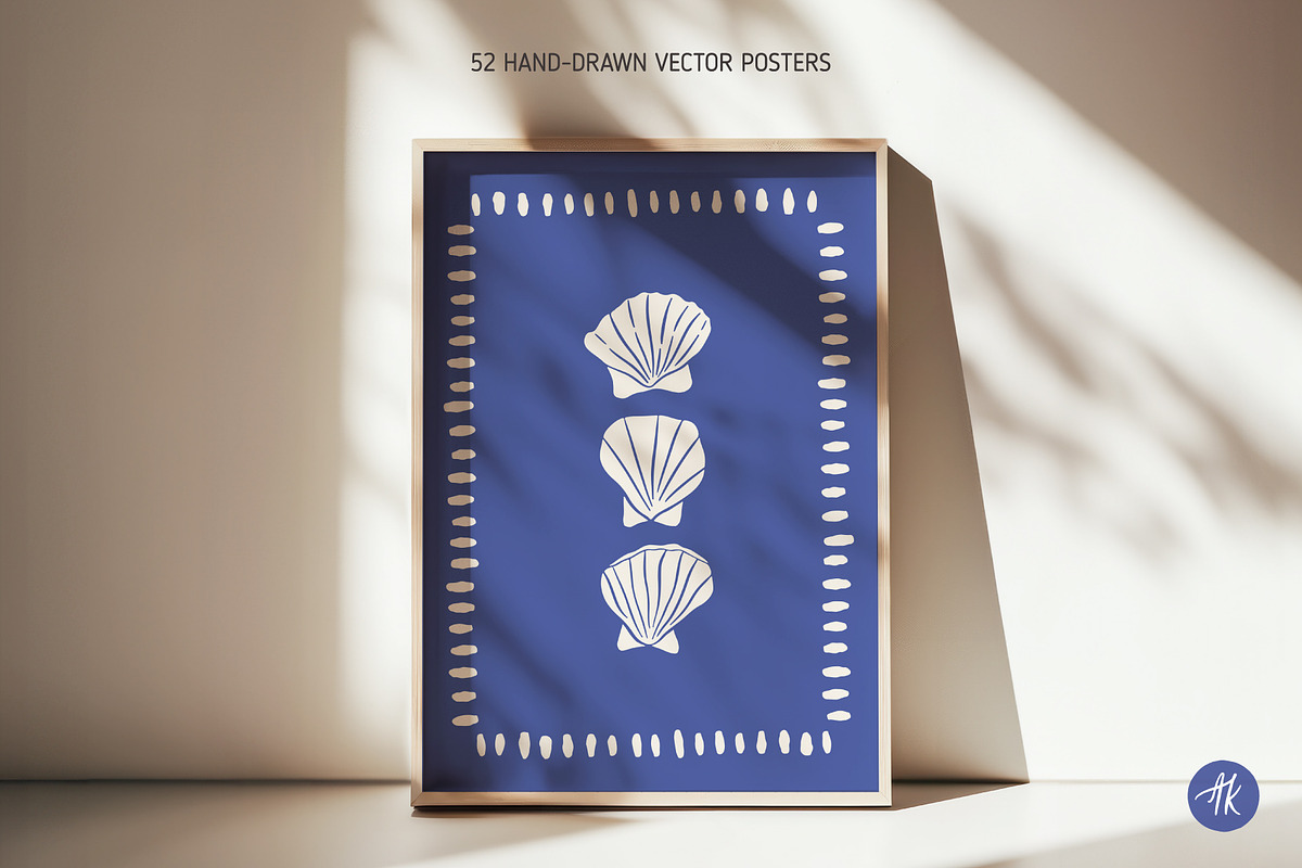 Sea Lover Hand Drawn Wall Art Set, a Graphic by Alena Koval (Photo 2 of 23)