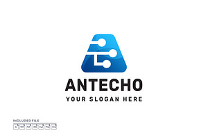 Letter A Technology Logo Design