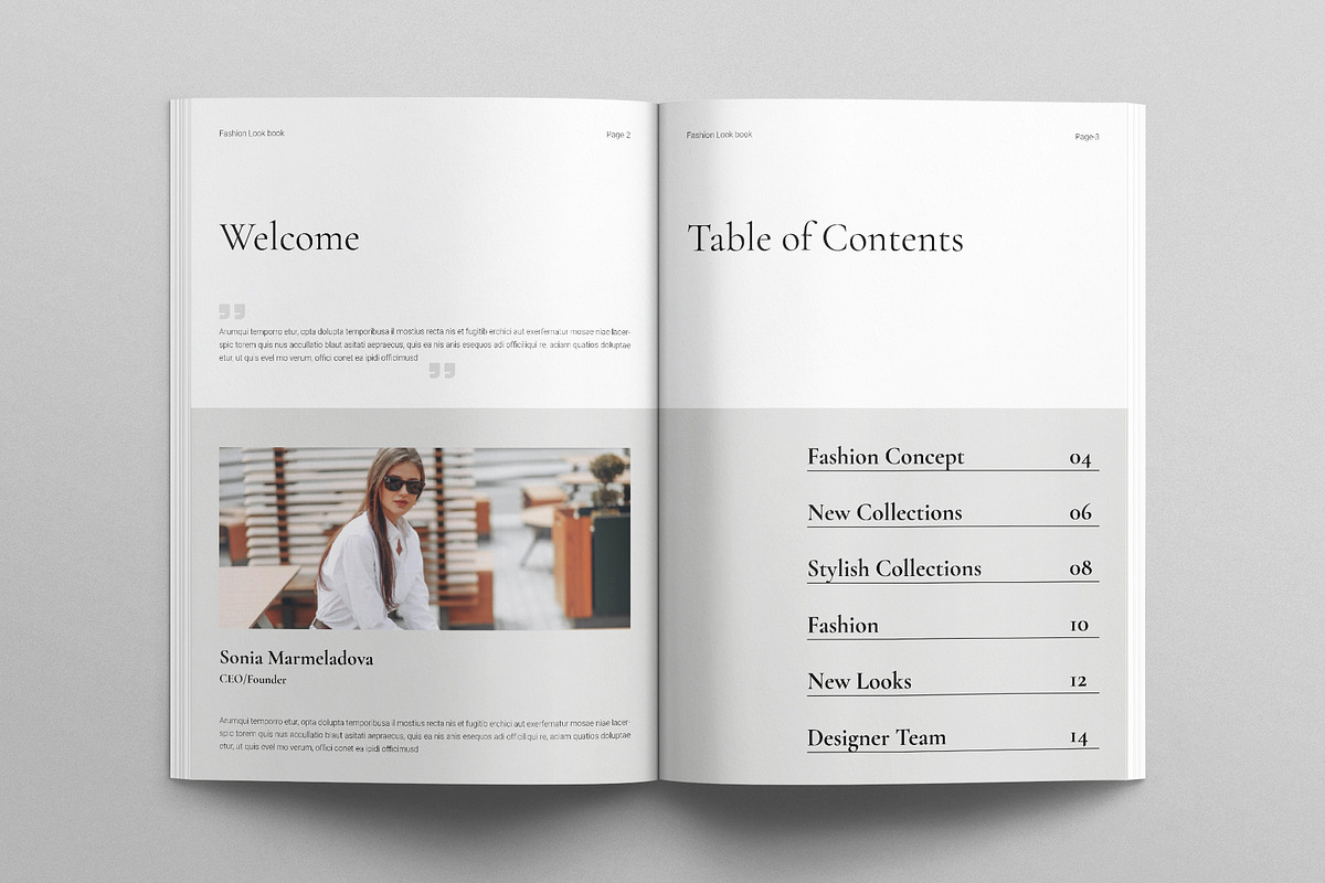 Fashion Lookbook Magazine Template, a Magazine Template by E-Type (Photo 2 of 7)