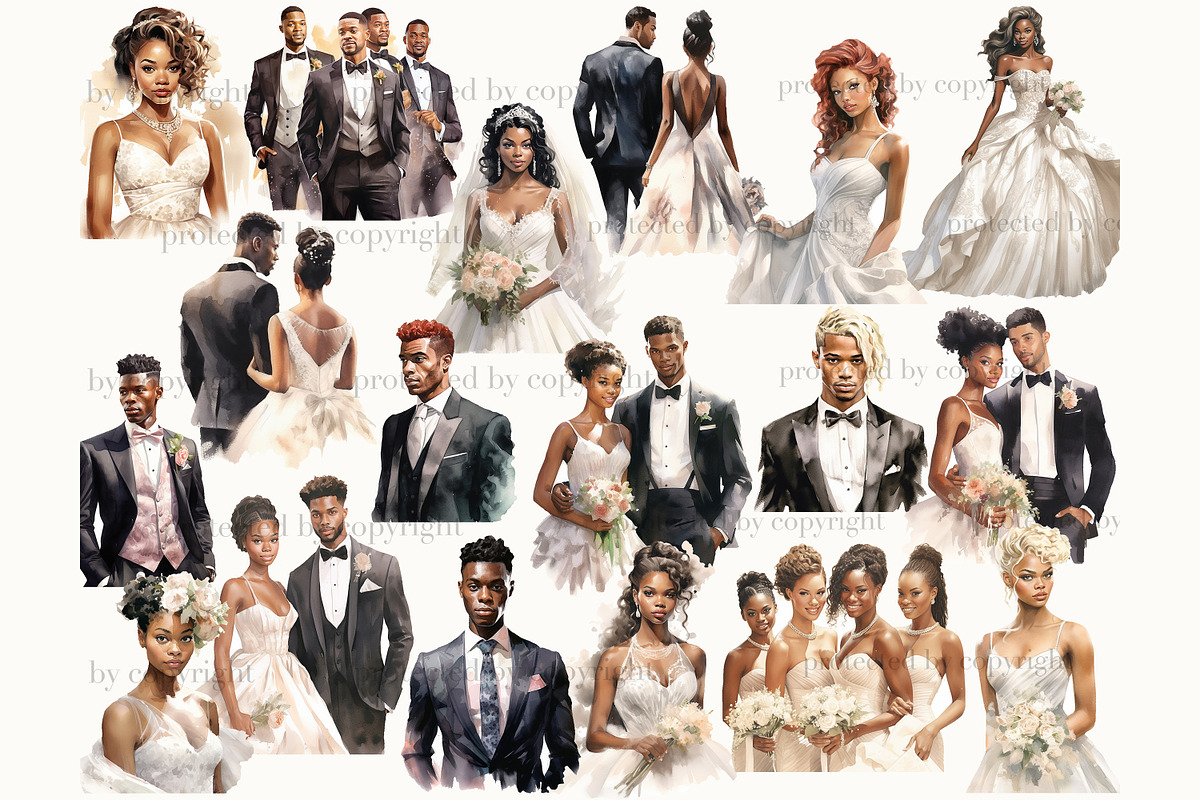 Just Married Clipart, a Person Illustration by GlamArtZhanna (Photo 2 of 5)