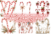 watercolor Christmas candy cane, a Seasonal Illustration by Creative design (Thumbnail 1 of 7)