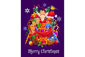 Cartoon Christmas holiday bag