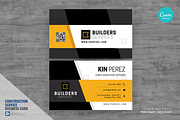 Construction Canva Business Card 07, a Business Card Template by PSDPixel (Thumbnail 1 of 4)