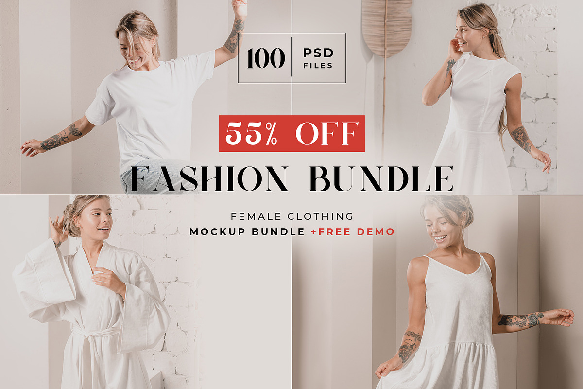 Women Apparel Mockup Bundle, a Shirt Mockup by Neutral Mockups (Photo 1 of 9)