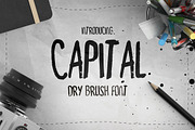Capital Dry Brush Font, a Font by DesignSomething (Thumbnail 1 of 5)