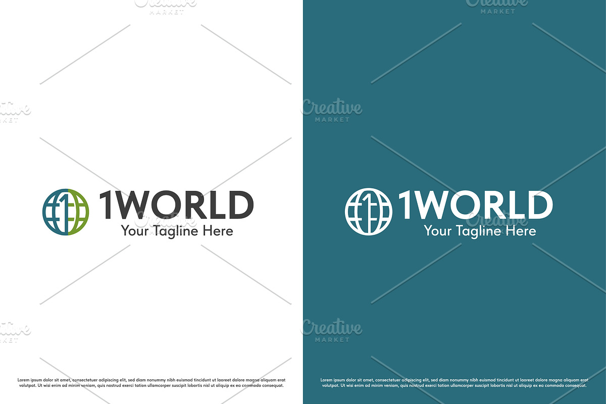 One World Logo Design Illustration, a Branding & Logo Template by Morvana Crew