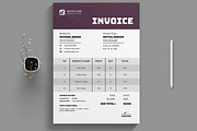 Simple Invoice Layout, a Stationery Template by MightyDesign (Thumbnail 1 of 8)