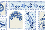 Hand drawn Amalfi coast postage, a Food Illustration by Zimages (Thumbnail 2 of 3)