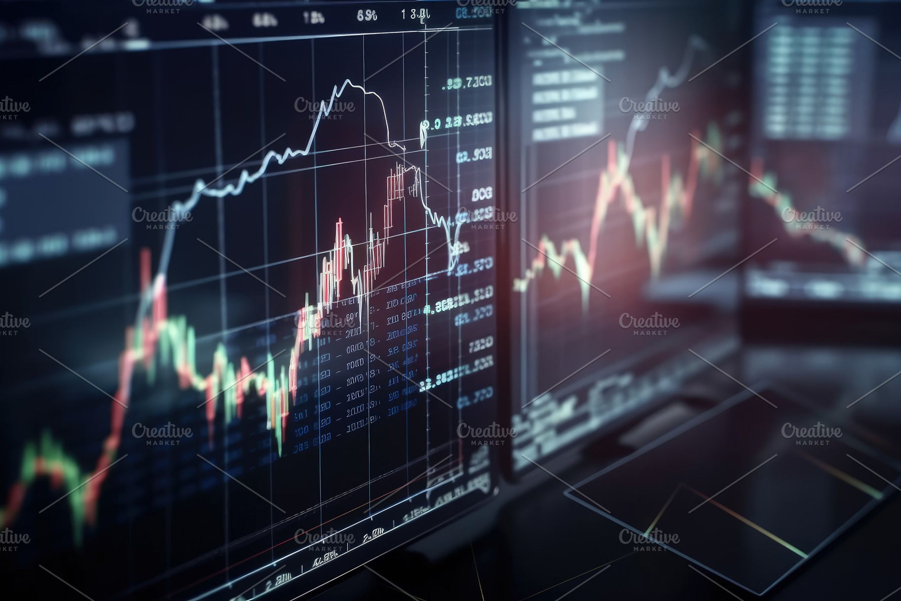 Stock market or forex trading graph, a Photo by Iftikhar Alam