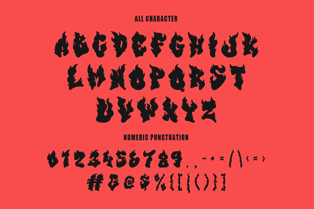 Flamezinna All Caps Flame Display, a Handwritten Font by Maulana Creative (Photo 7 of 7)