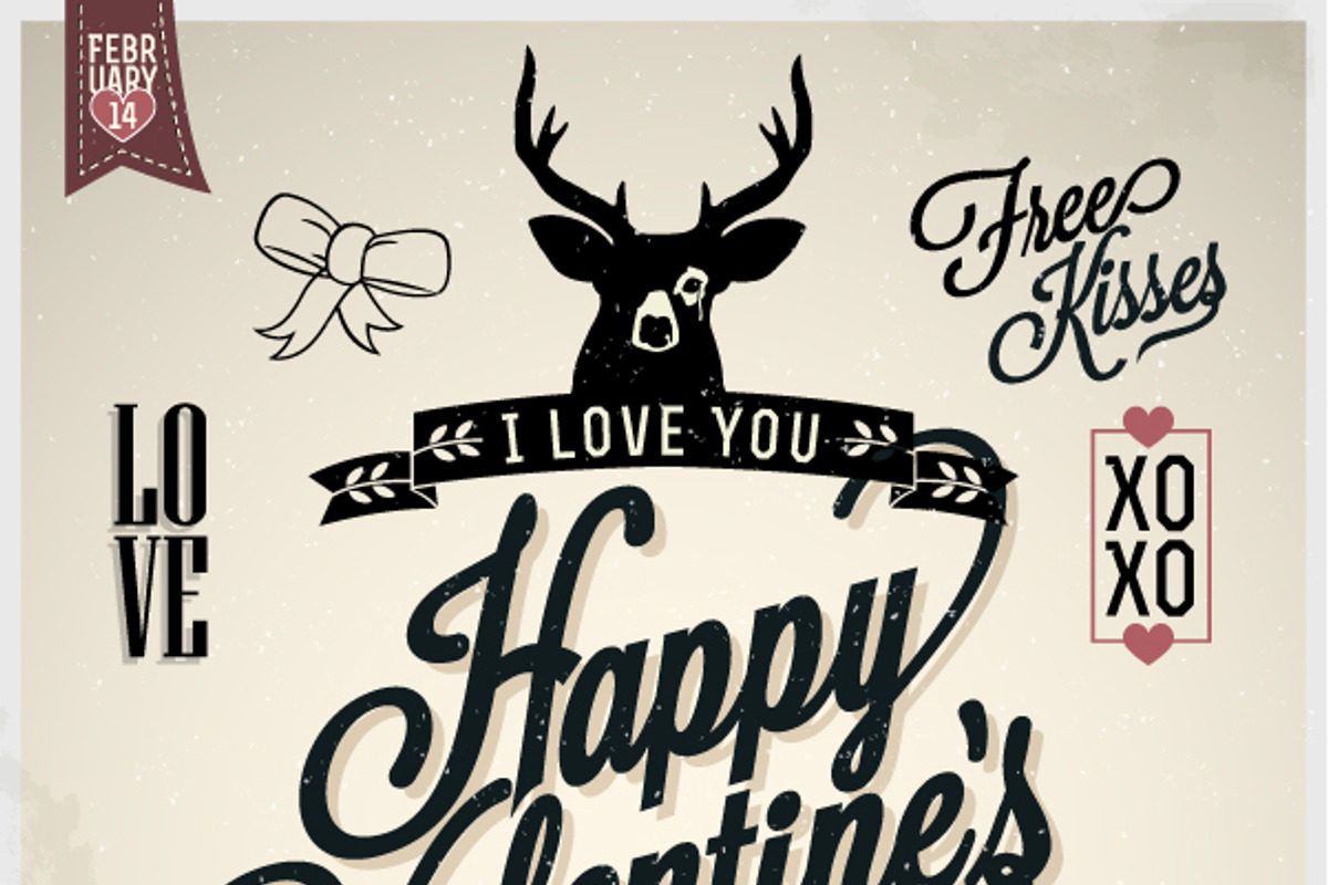Valentine's Day Logo Badges & Labels, an Illustration by Noka Studio (Photo 2 of 2)