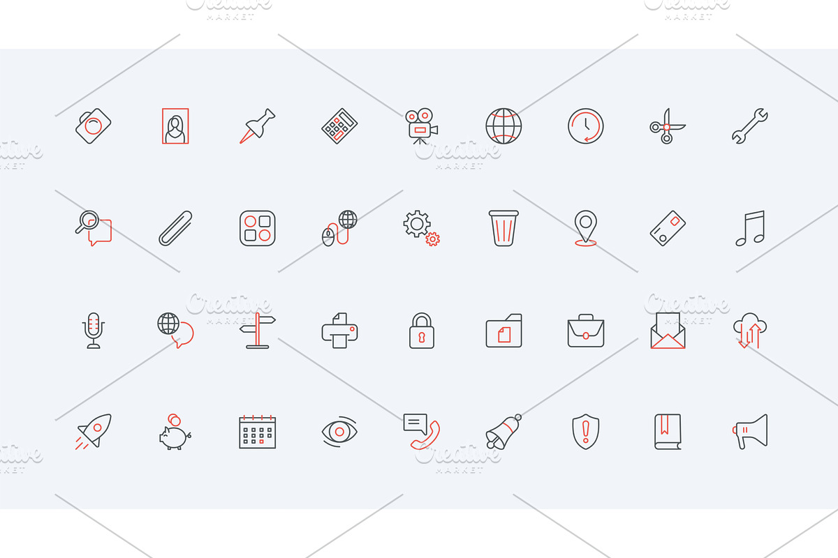 Online applications work icons, a Technology Illustration by Lemberg Vector