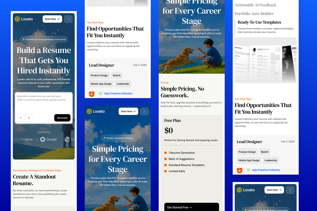 Lovato - AI Resume Builder Website, a Landing Page Template by SLAB! Design (Photo 5 of 5)